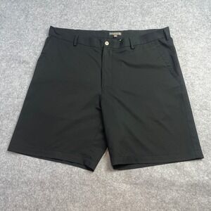 Peter Millar Crown Sport Mens Shorts 40 Black Cotton
